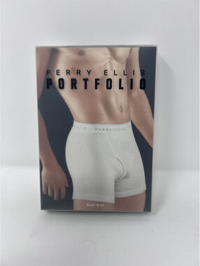Perry Ellis Portfolio Men's Boxer Brief Underwear White